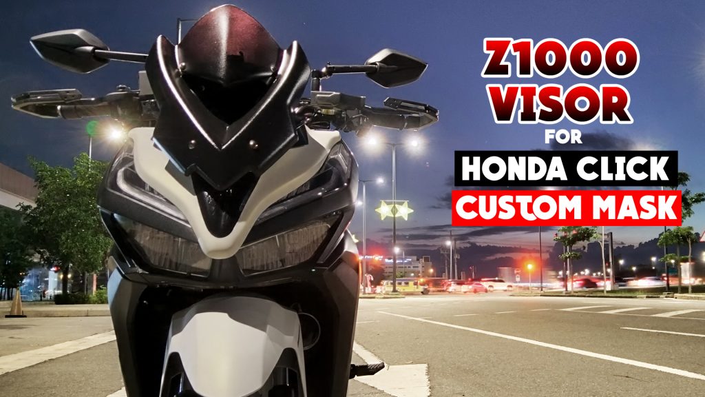 z1000 Kawasaki Ninja visor on Honda Click