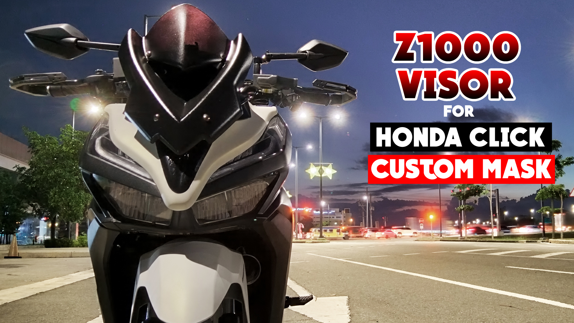 z1000 Kawasaki Ninja Visor Windshield on Honda Click 125i MotobeastPH